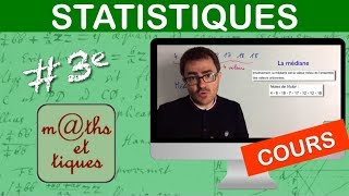 LE COURS  Statistiques  Troisième [upl. by Neerak364]