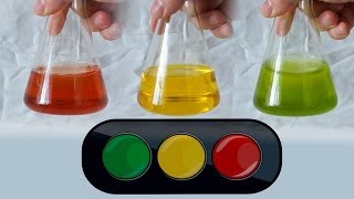 Chemical Traffic Light  Beautiful chemical Experiment [upl. by Yelbmik602]