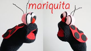 Títere de Mariquita con calcetín  Vaquita San Antonio [upl. by River]