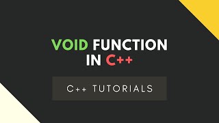 C Tutorials Void Function [upl. by Nico]