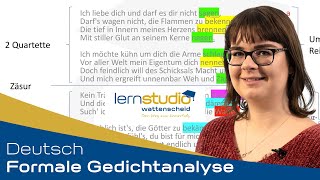 Formale Gedichtanalyse  Deutsch Nachhilfe [upl. by Kirre741]