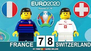 France vs Switzerland 78 33 • Euro 2020 Round of 16 • All Goals amp Full Highlights Lego Football [upl. by Aramit]