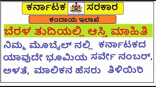 FIND SURVEY NUMBER OWNER DETAILS OF A ANY LAND IN KARNATAKA [upl. by Hizar815]