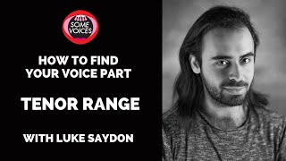 How to find your voice part  Tenor range [upl. by Diraf]