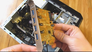 How to Install a USB 30 PCIe Express Expansion Card Sunix 4Port [upl. by Yrrab253]