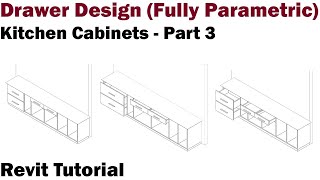 Revit Tutorial  Kitchen Cabinet  Part 3 Drawer Design [upl. by Zehc]