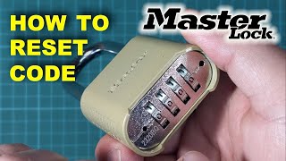 HOW TO CHANGE MASTER LOCK COMBINATION CODE [upl. by Eile]