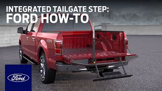 Integrated Tailgate Step  Ford HowTo  Ford [upl. by Raseta490]