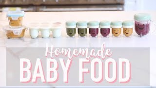 HOW TO MAKE BABY FOOD HOMEMADE PUREES  Angela Lanter [upl. by Akirdnas641]