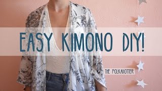 Easy Kimono DIY  4 Steps [upl. by Felike349]