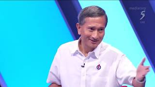 PAPs Vivian Balakrishnans heated exchange with SDPs Chee Soon Juan in live TV debate [upl. by Ailec]