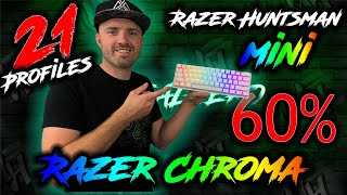 21 Chroma Profiles for the Razer Huntsman Mini  60 Keyboard [upl. by Tawney]