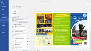 CÓMO IMPRIMIR UN TRÍPTICO EN WORD [upl. by Dhruv]