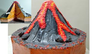 How To Make Volcano Model For School Project  Inside Of Volcano  Simple And Easy Projects [upl. by Avehstab]