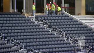 Dallas Cowboys Stadium Seating Worlds Greats Stadium features Camatics QUANTUM Seats installation [upl. by Nosnaj]