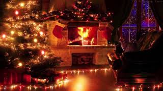 🎧 Christmas ambience  Snowstorm amp Crackling Fireplace Sounds 10 Hours [upl. by Lait598]