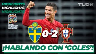 Highlights  Suecia 02 Portugal  UEFA Nations League 2020  J2  TUDN [upl. by Kusin915]