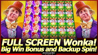 Willy Wonka Dreamers of Dreams Slot Machine  FULL SCREEN of Wonka and Big Win Free Spins Bonus [upl. by Antonietta]