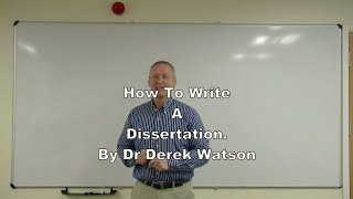 How To Write A Dissertation at Undergraduate or Masters Level [upl. by Asirem]