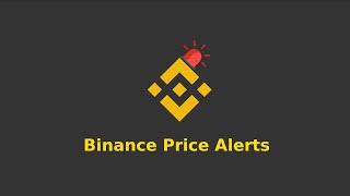 Binance  How to set up a price alert in a desktop application [upl. by Halette981]