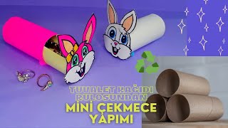 MİNİ ÇEKMECE YAPIMI  TUVALET KAĞIDI RULOSUNDAN NELER YAPILIR  RECYCLE  DIY [upl. by Ydak]