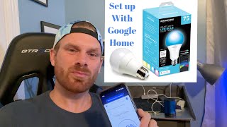 Merkury smart bulb how to use with Google home [upl. by Niram]