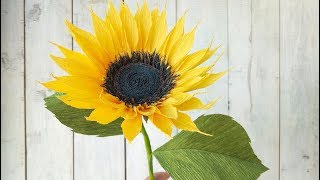 Como hacer flores de papel Girasoles Super faciles y rapidas  DIY Manualidades 22 [upl. by Worthington]