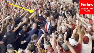 Crowd Chants USA USA As Trump Departs Iowa Football Game [upl. by Summers625]