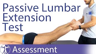 Passive Lumbar Extension Test PLET  Lumbar Instability [upl. by Sperry]