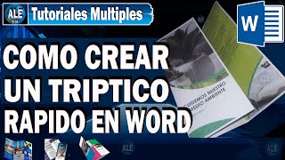 Como Crear Un Tríptico En Word – Y Como Imprimir [upl. by Dorreg]