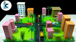 DIY Miniature Modern City With Origami PaperMini Eco City [upl. by Kumagai]