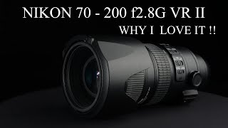 Nikon 70 200 f2 8G VR II Lens review and why I love it [upl. by Eladal]