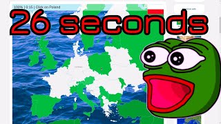 PB Speedrun Seterra Europe Countries in 26 Seconds [upl. by Pampuch743]