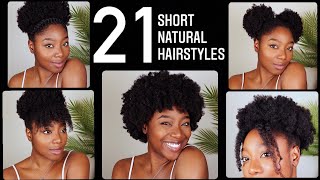 21 EASY Short Natural Hairstyles  Lolade Fashola [upl. by Tristram]