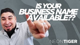 Business Name Availability  How To Choose A Business Name [upl. by Yeliw]