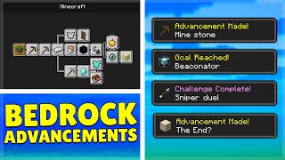 How YOU can UNLOCK Minecraft Java Advancements on Minecraft BedrockPE [upl. by Naut511]