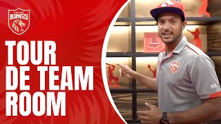 Mayank takes us around the PBKS team room  PBKS  IPL 2022 [upl. by Aerdnas]