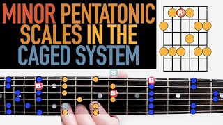 Minor Pentatonic Scales in the CAGED System [upl. by Irolam]