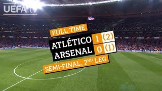 UEL Fixture Flashback Arsenal 12 Atlético [upl. by Ellerehs]