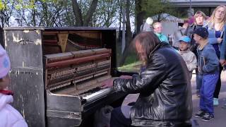 Man plays piano in street people were shocked  Сomposer Kyrylo Kostukovskyï  Teen Power Ukraine [upl. by Eelynnhoj354]