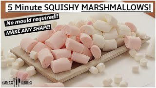 5 Minute HOMEMADE MARSHMALLOWS  Squishy amp Satisfying Marshmallow recipe  EASY [upl. by Scheck]