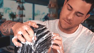 ASMR  Relaxing Scalp Massage Shampoo and Hair Brushing for SLEEP  Male Voice Whisper RolePlay [upl. by Xonk]