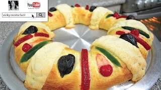 Cómo hacer ROSCA DE REYES  VickyRecetaFacil [upl. by Bidget]