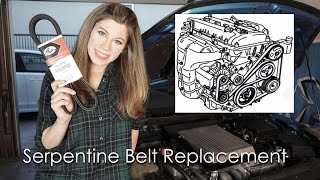 HOW TO REPLACE A SERPENTINE BELT [upl. by Nylegna]