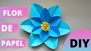 COMO HACER FLOR DE PAPEL GIGANTE FÁCIL Y RÁPIDO  HOW TO MAKE FLOWER PAPER FLOWER EASY AND FAST [upl. by Annekam]