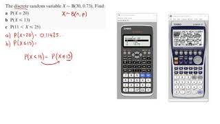 Binomial Distribution using the Calculator [upl. by Nnylhtak]