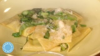 Mario Batalis Asparagus Ravioli  Meatless Monday  Martha Stewart [upl. by Freeborn]