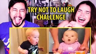 TRY NOT TO LAUGH CHALLENGE  FUNNY KIDS  Reaction [upl. by Remle]