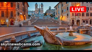 Recorded Footage Live Webcam from Piazza di Spagna  Rome [upl. by Adran]