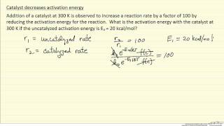 Activation Energy Example Example [upl. by Riva263]